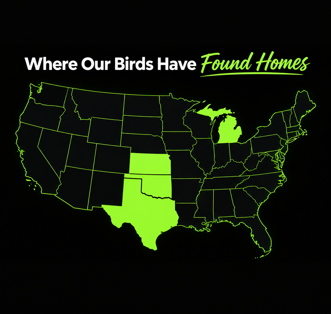 Where Our Birds Have Found Homes